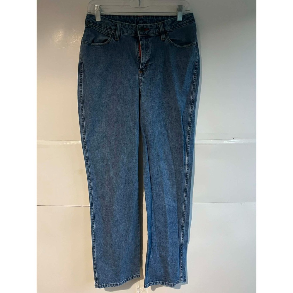 Vintage Wrangler Jeans Womens 9/10x32 Blue Denim Dark Wash Straight Leg Retro